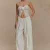 A-lijn strapless gehaakte top – ivoor A-lijn strapless gehaakte top – ivoor