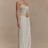 A-lijn strapless gehaakte top – ivoor A-lijn strapless gehaakte top – ivoor