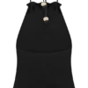 Abeda katoenen top met metalen details – Zwart Abeda katoenen top met metalen details – Zwart
