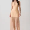 Abigail maxi-jurk met V-hals en franjes – Oranje Abigail maxi-jurk met V-hals en franjes – Oranje