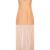 Abigail maxi-jurk met V-hals en franjes – Oranje Abigail maxi-jurk met V-hals en franjes – Oranje