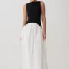 Acacia contrasterende mouwloze maxi-jurk – Zwart/Wit Acacia contrasterende mouwloze maxi-jurk – Zwart/Wit
