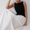 Acacia contrasterende mouwloze maxi-jurk – Zwart/Wit Acacia contrasterende mouwloze maxi-jurk – Zwart/Wit