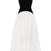 Acacia contrasterende mouwloze maxi-jurk – Zwart/Wit Acacia contrasterende mouwloze maxi-jurk – Zwart/Wit