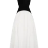 Acacia contrasterende mouwloze maxi-jurk – Zwart/Wit Acacia contrasterende mouwloze maxi-jurk – Zwart/Wit
