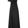 Adalyn crêpe maxi-jurk met één schouder – Zwart Adalyn crêpe maxi-jurk met één schouder – Zwart