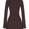 Adena Pointelle gebreide mini-jurk – Chocolade Adena Pointelle gebreide mini-jurk – Chocolade