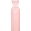 Adoria maxi-jurk met pailletten en uitsnijdingen – lichtroze Adoria maxi-jurk met pailletten en uitsnijdingen – lichtroze