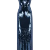 Adoria maxi-jurk met pailletten en uitsnijdingen – marineblauw Adoria maxi-jurk met pailletten en uitsnijdingen – marineblauw