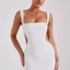 Adoria Maxi-jurk met pailletten en uitsnijdingen – Wit Adoria Maxi-jurk met pailletten en uitsnijdingen – Wit
