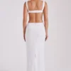 Adoria Maxi-jurk met pailletten en uitsnijdingen – Wit Adoria Maxi-jurk met pailletten en uitsnijdingen – Wit