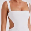 Adoria Maxi-jurk met pailletten en uitsnijdingen – Wit Adoria Maxi-jurk met pailletten en uitsnijdingen – Wit