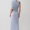 Adrienne Lurex-top met één schouder – Pastelblauw Adrienne Lurex-top met één schouder – Pastelblauw