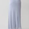 Adrienne Lurex Maxi-rok met knoop – Pastelblauw