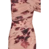 Adrienne mini-jurk met één schouder van mesh – Nude met vage bloemenprint Adrienne mini-jurk met één schouder van mesh – Nude met vage bloemenprint