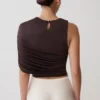 Adrienne slinky top met één schouder – Chocoladebruin Adrienne slinky top met één schouder – Chocoladebruin