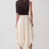 Adrienne slinky top met één schouder – Chocoladebruin Adrienne slinky top met één schouder – Chocoladebruin