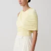 Adrienne slinky top met één schouder – Lemon Adrienne slinky top met één schouder – Lemon