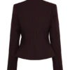 Agatha blazer met vierkante hals – Pruim met krijtstreep Agatha blazer met vierkante hals – Pruim met krijtstreep