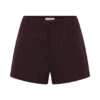 Agatha-shorts – Pruimkleurig krijtstreep