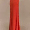 Ainsley asymmetrische maxi-rok met bloemendetails – gebrand oranje Ainsley asymmetrische maxi-rok met bloemendetails – gebrand oranje