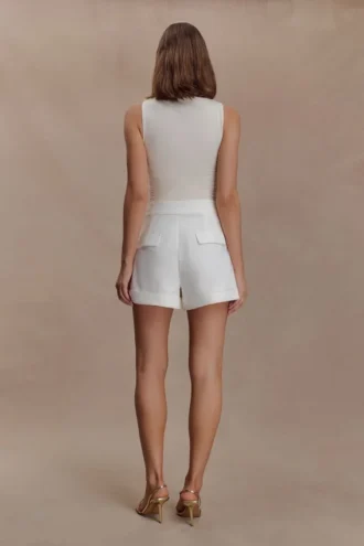 Aldea katoenen Shorts – Wit