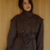 Alden kort trenchcoat – Chocoladebruin Alden kort trenchcoat – Chocoladebruin