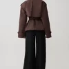 Alden kort trenchcoat – Chocoladebruin Alden kort trenchcoat – Chocoladebruin