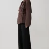 Alden kort trenchcoat – Chocoladebruin Alden kort trenchcoat – Chocoladebruin