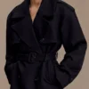 Alden kort trenchcoat – Zwart Alden kort trenchcoat – Zwart