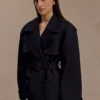 Alden kort trenchcoat – Zwart Alden kort trenchcoat – Zwart