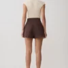Alden Shorts met hoge taille – Chocoladebruin Alden Shorts met hoge taille – Chocoladebruin