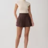 Alden Shorts met hoge taille – Chocoladebruin Alden Shorts met hoge taille – Chocoladebruin
