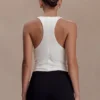Alessandra Slinky Ruffle Top – Ivoor