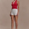 Alessandra slinky top met ruches – Ruby