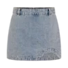 Alessia geborduurde Denim minirok – Licht vintage Alessia geborduurde Denim minirok – Licht vintage