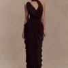 Alex chiffon maxi-jurk – Cacaobruin Alex chiffon maxi-jurk – Cacaobruin