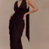 Alex chiffon maxi-jurk – Cacaobruin Alex chiffon maxi-jurk – Cacaobruin