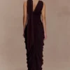 Alex chiffon maxi-jurk – Cacaobruin Alex chiffon maxi-jurk – Cacaobruin