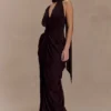 Alex chiffon maxi-jurk – Cacaobruin Alex chiffon maxi-jurk – Cacaobruin