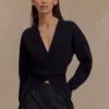 Alexia oversized vest met knopen – Zwart Alexia oversized vest met knopen – Zwart