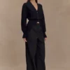 Alexia oversized vest met knopen – Zwart Alexia oversized vest met knopen – Zwart