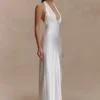 Alice satijnen halter maxi-jurk – Wit Alice satijnen halter maxi-jurk – Wit