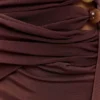Alicent slinky mini-rok met kralen – Chocolade Alicent slinky mini-rok met kralen – Chocolade