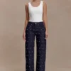 Alima mid-rise studdenim – gewassen indigoblauw Alima mid-rise studdenim – gewassen indigoblauw