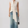Alina mouwloze top met strik in de taille – Streep Alina mouwloze top met strik in de taille – Streep