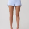 Allison katoenen short – Blauw gestreept Allison katoenen short – Blauw gestreept