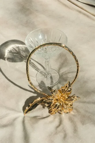 Allona bloemenchoker – goud Allona bloemenchoker – goud