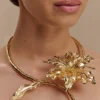 Allona bloemenchoker – goud Allona bloemenchoker – goud