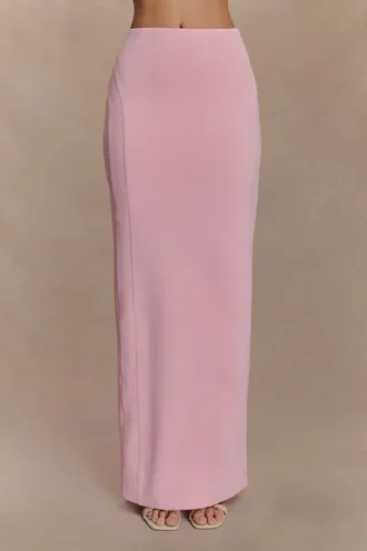 Alma maxi-rok met hoge taille – Candy Pink